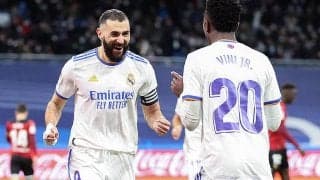 ベンゼマがマドリー通算300ゴール達成!　ヴィニシウスとのドブレーテ共演で2022年リーグ初白星《ラ・リーガ》