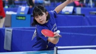 12歳のホープス女王・香取悠珠子、高校生をフルゲームで下し2回戦進出＜全日本卓球2022ジュニア女子単1回戦①＞