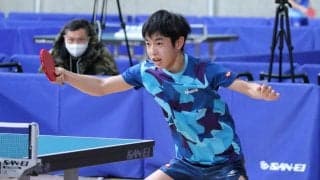 東大寺学園高・井上、偏差値78の進学校から全国1勝＜全日本卓球2022ジュニア男子単1回戦＞
