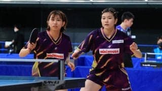 世界3位・佐藤/橋本ペア、ストレート勝利で2回戦進出＜全日本卓球2022女子複1回戦＞