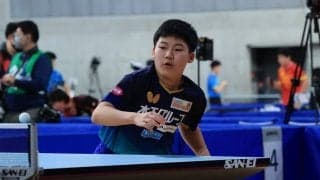 第2シード・松島輝空、難敵に完勝で4回戦進出＜全日本卓球2022ジュニア男子単3回戦＞