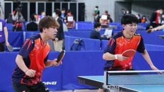 関西の大学生が実業団ダブルス下す　永田/福本ペア、3回戦へ＜全日本卓球2022男子複2回戦結果＞