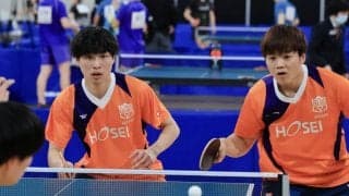松山・野崎組、実業団ペアに快勝　学生ダブルスが次々と4回戦に進出＜全日本卓球2022男子複3回戦＞