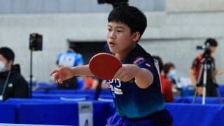 14歳・松島輝空、目標は「ジュニア優勝＆一般ランク」＜全日本卓球2022＞
