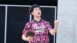 “ペンドラの星”高田高・前出陸杜、Tリーガー有延大夢下す＜全日本卓球2022男子単2回戦①＞