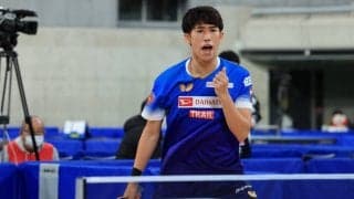 吉村真晴、ベスト8進出　張本智和との“五輪メダリスト”対決制す＜全日本卓球2022＞