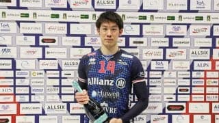 石川祐希MVP獲得　ミラノがモンツァに勝利