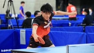 戸上隼輔「優勝を目標に2倍3倍努力してきた」単ベスト8、複ベスト4に残る＜全日本卓球2022＞