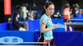 シングルス敗退の石川佳純「1戦1戦100％の力が出せるように」平野とのダブルスで優勝目指す＜全日本卓球2022＞