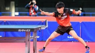 大学生王者vs社会人王者は明治大・戸上隼輔に軍配　次戦は丹羽孝希と＜全日本卓球2022＞