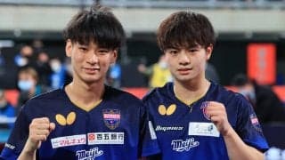 宇田/戸上、大逆転で男子ダブルス悲願の初V＜全日本卓球2022＞
