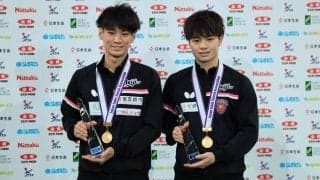 宇田/戸上が初V　男子ダブルスランキング一覧＜全日本卓球2022＞