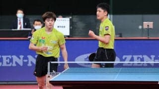 張本智和「自分では想像できなかった」　不調乗り越え森薗とのペアで準優勝＜全日本卓球2022＞