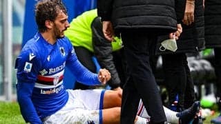 サンプドリアFWガッビアディーニ、今季終了か…左ヒザ前十字じん帯損傷で手術へ