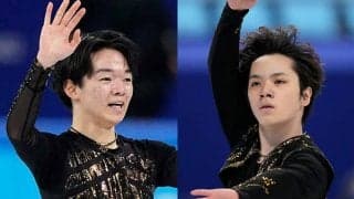 銀の鍵山優真「初めて緊張した」　銅の宇野昌磨「凄く嬉しい」　日本勢Wメダルに喜び
