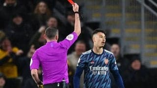 連続警告で退場…マルティネッリ「あのレッドカードは受け入れ難い」