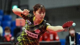 長﨑美柚、石川佳純との左腕対決制す　麻生麗名はTリーグ初勝利　日本生命は4連勝