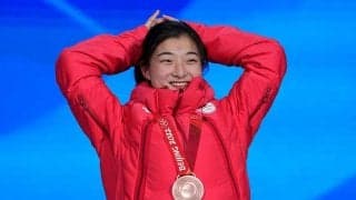 坂本花織「イェ～イ」　元気いっぱいの恒例「もしもし電話」に反響「笑顔たまらない」