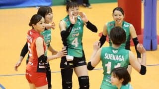Vリーグの試合結果一覧と順位（V2男女、V3男子・2月19日）