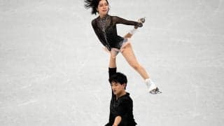 歴史的入賞のりくりゅう、髪が氷に付きそうな美技　海外称賛「アイコンだ」「凄い！」