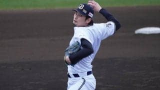 オリックスのテスト生・中村勝、1回2奪三振パーフェクト　最速143キロで合格アピール