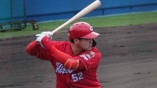 「誠也そっくり」　広島ドラ6末包、左翼ネット上部に突き刺さる特大弾にファン衝撃