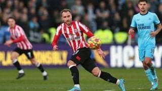 エリクセンが約8カ月ぶりの公式戦復帰でブレントフォードデビュー!　チームは序盤退場響きニューカッスルに完敗《プレミアリーグ》