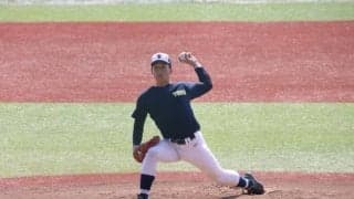 [硬式野球] 新３年生躍動！ 細野３回７奪三振でオールフロンティアに圧勝