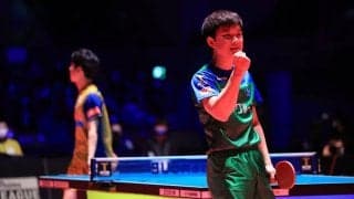 張本智和「Tリーグのチャンピオンはやっぱり木下マイスター東京です！」＜卓球・男子ファイナル＞