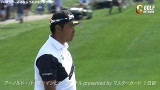 【動画】松山英樹、13番パー4ではフェアウェイバンカーから寄せてバーディ
