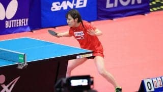 平野美宇「次は強気でいけるように」初戦の逆転負け響き8位に＜卓球・LION CUP TOP32＞