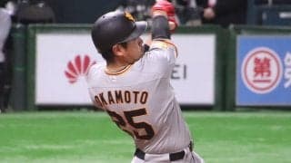 巨人・岡本和真、OP戦キングに並ぶ4号ソロ　中日から鷹移籍の又吉から“完璧弾”