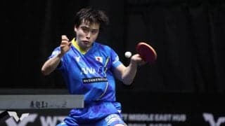 森薗政崇、元チームメイトを完封で1回戦突破＜卓球・WTTシンガポールスマッシュ2022＞