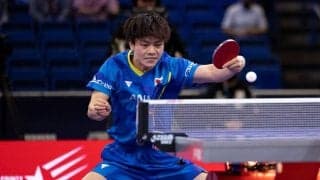 宇田幸矢、2度のデュースを振り切りストレート勝ち＜卓球・WTTシンガポールスマッシュ2022＞
