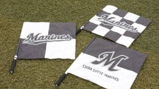 ロッテが「マリーンズフラッグ」販売開始　復刻デザイン含む全6種、ミニサイズも展開