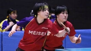 “左左”ダブルスも活躍　女子予選B、C、F、Gリーグ3・4試合目結果＜全国高校選抜卓球大会＞