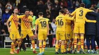 バルセロナが今季3度目のクラシコで衝撃の4発圧勝!　オーバメヤンの2G1Aで対マドリー7戦ぶりの白星に《ラ・リーガ》