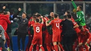 イタリア下した北マケドニア戦士たちが歓喜の合唱! 国外からも祝福の声「おめでとう!Ｗ杯へ行こう!」