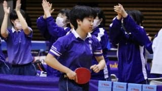 前回大会と同じ4校がベスト4入り　女子1位トーナメント準々決勝＜全国中学選抜卓球大会＞