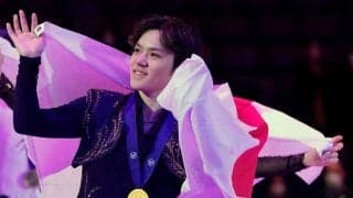 宇野昌磨＆ランビエールの熱烈ハグ　国際大会除外のロシアファンも称賛「私も嬉しい」