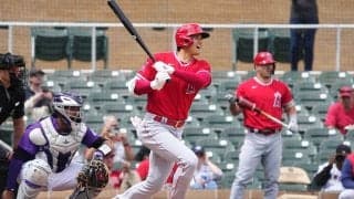 【MLB】「なんだかマジでヤバい」大谷翔平の2号2ランに米メディア衝撃　内角球をこすり上げ逆方向へ