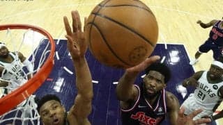 決勝ブロックでシクサーズを撃破したアデトクンボ「僕の本能がそうさせたのさ」