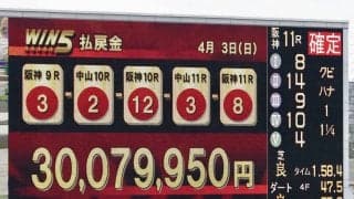 WIN5は3000万円超え大波乱