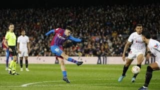 「メッシが宿ってる」バルセロナの天才MFが6連勝に導く「超人的スーパーミドル」!キックフェイントで「2人転倒」からのゴラッソが話題に!