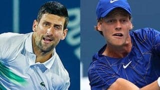 ジョコ、シナーと会場で練習