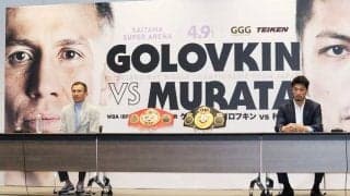 村田諒太、ゴロフキンと笑顔でグータッチ　敵意なし、敬意を払い合う和やかムード