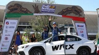 ラリーオブネイションズ・グアナファトのWRCステージで新井大輝、石井宏尚が走行