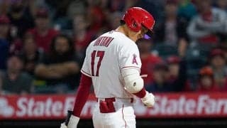 【MLB】大谷翔平が「不満な表情を見せた」　際どい三振にブーイングも…実況「完璧な1球」
