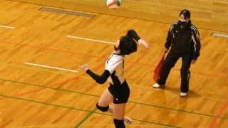 【バレーボール部女子】明国大にストレート勝ちし、２連続白星