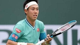  錦織 バーベル用いてリハビリ 